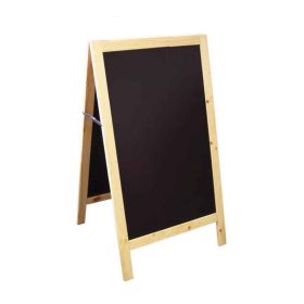 03078 Chevalet de trottoir exterieur en bois nature 66x115 cm