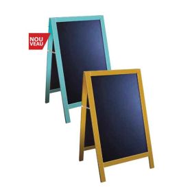 Chevalet de trottoir exterieur en bois 66x115 cm 2 couleurs au choix