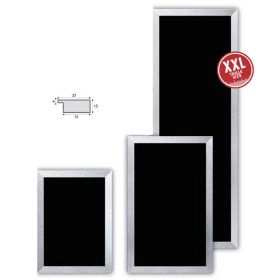 06082 Ardoise noire murale 50x140 cm cadre bronze