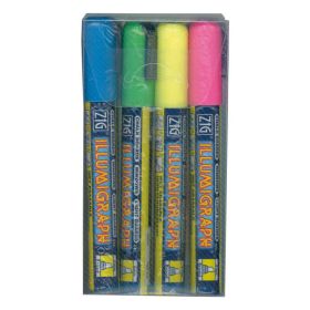 Lot de 4 Feutres craies effaçables assorties pointe fine