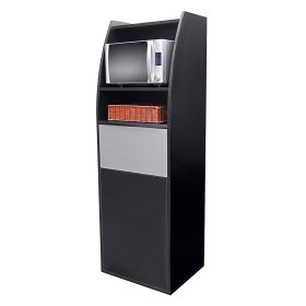 MVE-700029-N Meuble micro-onde et poubelle salle de restaurant noir