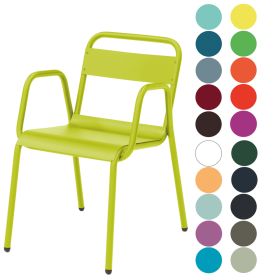 CIS-7203 Fauteuil de terrasse acier peint couleur au choix