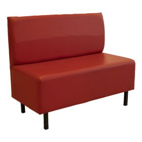 BANQ-07A-RG-120 Banquette restaurant dossier lisse couleur rouge 120 cm - en stock