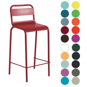 CIS-80578 Tabouret de bar en aluminium couleur et hauteur au choix
