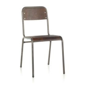 CBC-918 Chaise restaurant type ecolier style industriel vintage