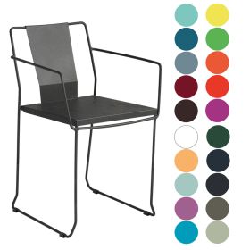 CIS-8051 Fauteuil de terrasse acier galvanisé couleur au choix