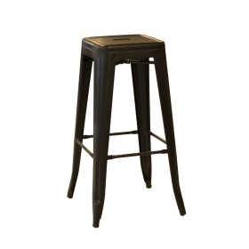 CMI-253-N Tabouret haut de bar empilable couleur noir