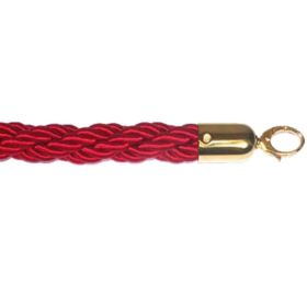 CPT-DR-2M Corde en tressage rouge pour potelet laiton 2 m