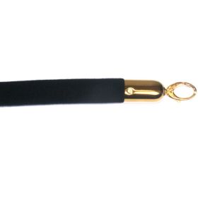 CPV-DN Corde en velour noir pour potelet laiton 1.50 M