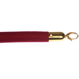 CPV-DR Corde en velour rouge pour potelet laiton 1.50 M