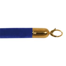 CPV-DB Corde en velour bleu pour potelet laiton 1.50 M