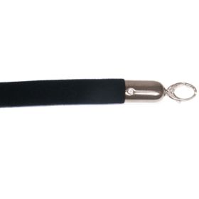 CPV-IN Corde en velour noir pour potelet inox 1.50 m