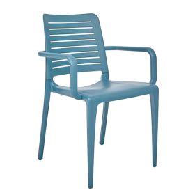 CPZ-P092-BLEU Fauteuil en polypropylene couleur bleu