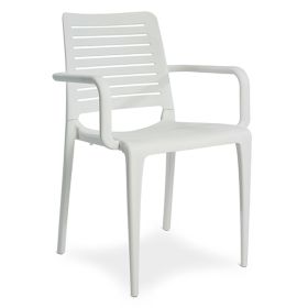 CPZ-P092-BL Fauteuil monobloc en polypropylene couleur blanc