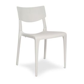 CPZ-T094-BL Chaise polypropylene de style contemporaine couleur blanc