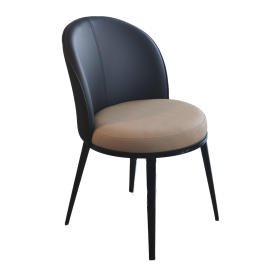 CTA-6355-N CHAISE ACIER SIMILI NOIR
