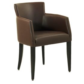 CZH-519-M Fauteuil simili cuir pour restaurant rembourre couleur marron
