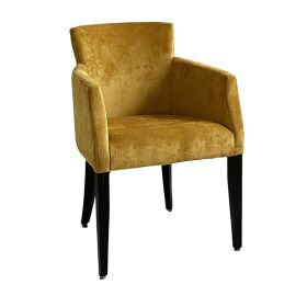 CZH-519WG-VJ Fauteuil en velour jaune doré
