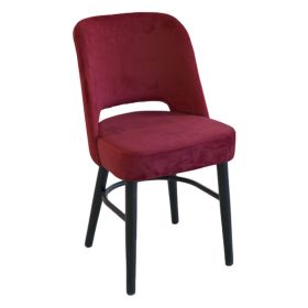 CZH-X59-VRF Chaise vintage velours rouge