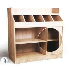 DV-2026-CS Desserte Basse Professionnelle CHR Chêne 100 cm