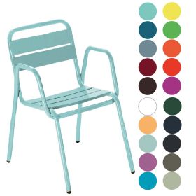 CIS-7018 Fauteuil de terrasse alu peinte couleur au choix