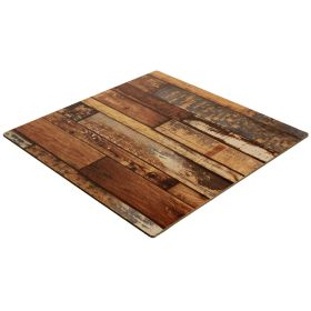 LCT-9426-55x55 Plateau stratifie compact 55x55cm couleur vintage marron lamelle