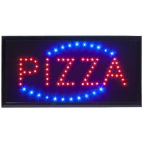 SLS-PIZZA Panneau lumineux LED pizza lumière clignotante 24*48 cm