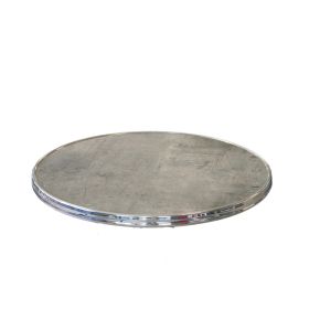 LSMR-CERCL-I-0152 PLAT. STRAT. MOULE D60CM ROUGE CERCLE INOX MOULURE