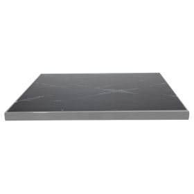 LTC-60010-110x60 Plateau ceramique marbre noir 110x60cm cadre inox mat