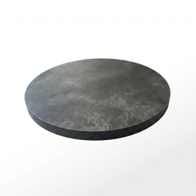 LYR-010A8-100 Plateau stratifie HPL rond 100 cm chant 40mm couleur beton anthracite