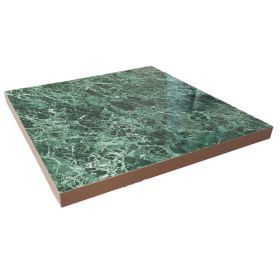 LYC-CU-50012-60 Plateau stratifie 60x60cm couleur marbre vert chant cuivre