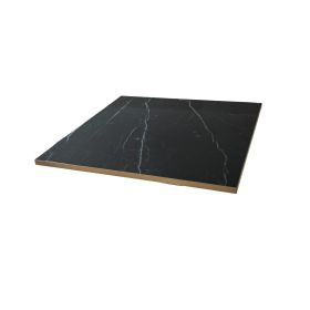 LYC-OC-60020-60 Plateau stratifie 60x60cm couleur marbre noir chant or