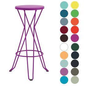 CIS-8021 Tabouret de bar en acier galvanisé couleur au choix