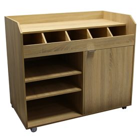 DVE-49401-CHOA Desserte vaisselier bas chêne chianti compartiment couvert fixe