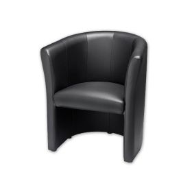 NS-CLUB-N Fauteuil classique noir 1 place