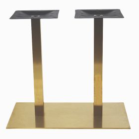 PCO-C419 Pied de table en or mat ultra plat base rectangulaire 40x80cm hauteur 74cm