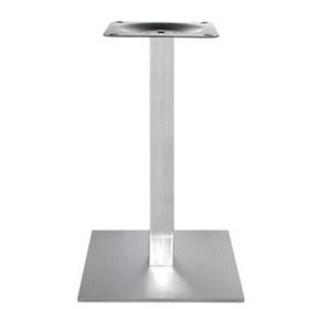PCH-19-H62-40 Pied de table base carre en inox brosse ultra plat