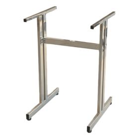 PCH-TT22B Piètement de table avec dégagement latéral inox brillant pour table 2 personnes