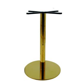 PCO-18-50 Pied de table en or brillant base ronde ultra plat hauteur 72cm