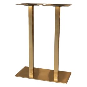 PCO-C2419 Pied de table en or mat ultra plat base rectangulaire 40x80cm hauteur 108cm