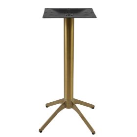 PCO-C09 Pied de table design hauteur 72cm en or champagne 4 branches haut avec fixation platine
