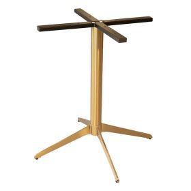 PCO-C47 Pied de table design hauteur 72cm en or champagne 4 branches haut avec fixation croix
