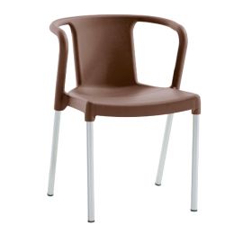 CIS-7001-M Fauteuil de terrasse en polypropylène marron