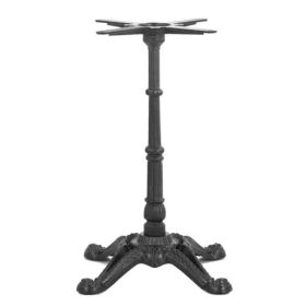 PZN-49S Pied bistrot 4 branches en acier fonte couleur noir