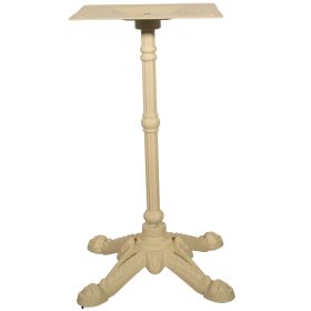 PZN-49L-BG Pied bistrot 4 branches en acier fonte couleur beige
