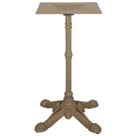 PZN-49L-T Pied bistrot 4 branches en acier fonte couleur taupe