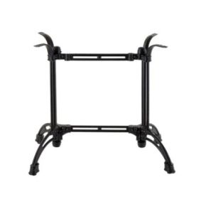 PZN-89L Pied bistrot en acier fonte couleur noir pour plateau rectangulaire