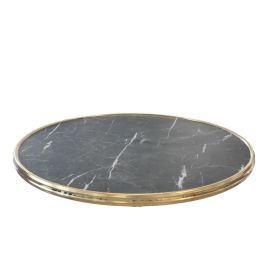 LSMR-CERCL-I-0407 PLAT. STRAT. MOULE D60CM NOIR CERCLE INOX MOULURE