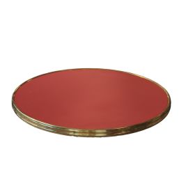 LSMR-CERCL-D-0403-60 PLAT. STRAT. MOULE D60CM ROUGE CERCLE DORE MOULURE