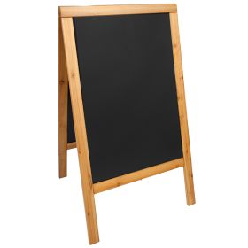 SSBSWTE120 Chevalet de trottoir en pin vernis couleur teck 69*125 cm